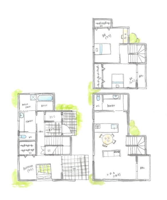 オール電化×高性能×デザイン性を兼ね備えた3階建て住宅